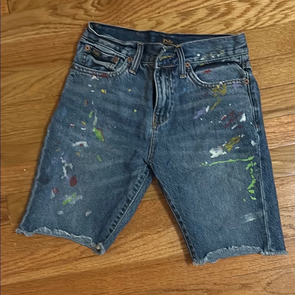 Polo Ralph Lauren Paint Splatter Denim Shorts